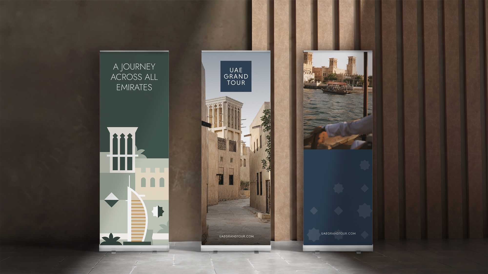 UAE Grand Tour roll-up banners: “A journey across all Emirates”